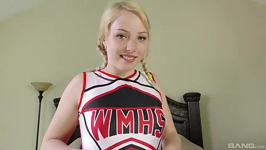 Horny blonde cheerleader gets fucked immigrant behind - Dixie Lynn